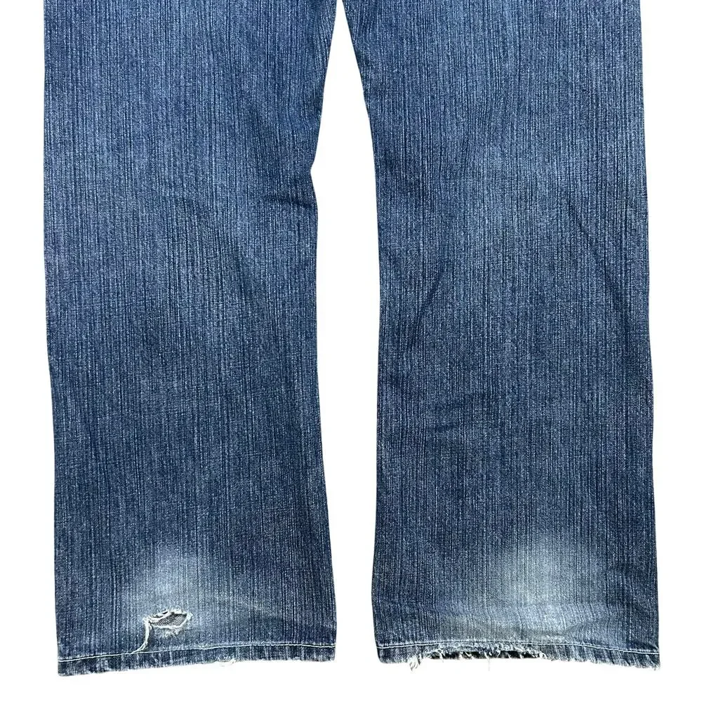 Vintage Y2K Royal Premium Loose Bootcut Jeans 36x30 Distressed Denim Baggy
